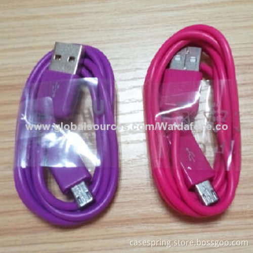 Factory price colorful micro USB charging and data sync cable for Samsung, HTCNew
